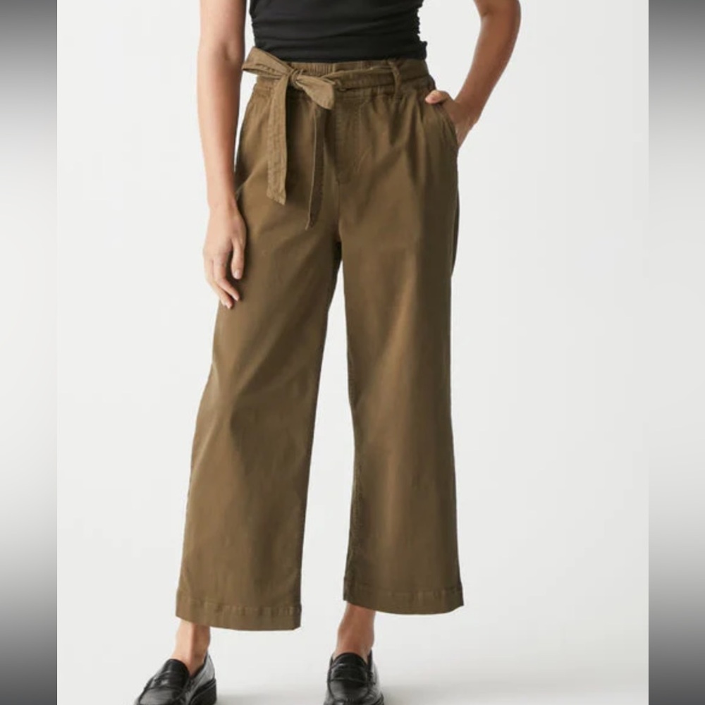 Michael Stars Twill Wide-Leg Kenya Pants missing belt